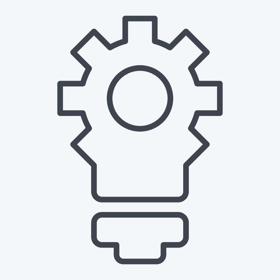 Icon Creative Innovation. related to Development symbol. line style vector