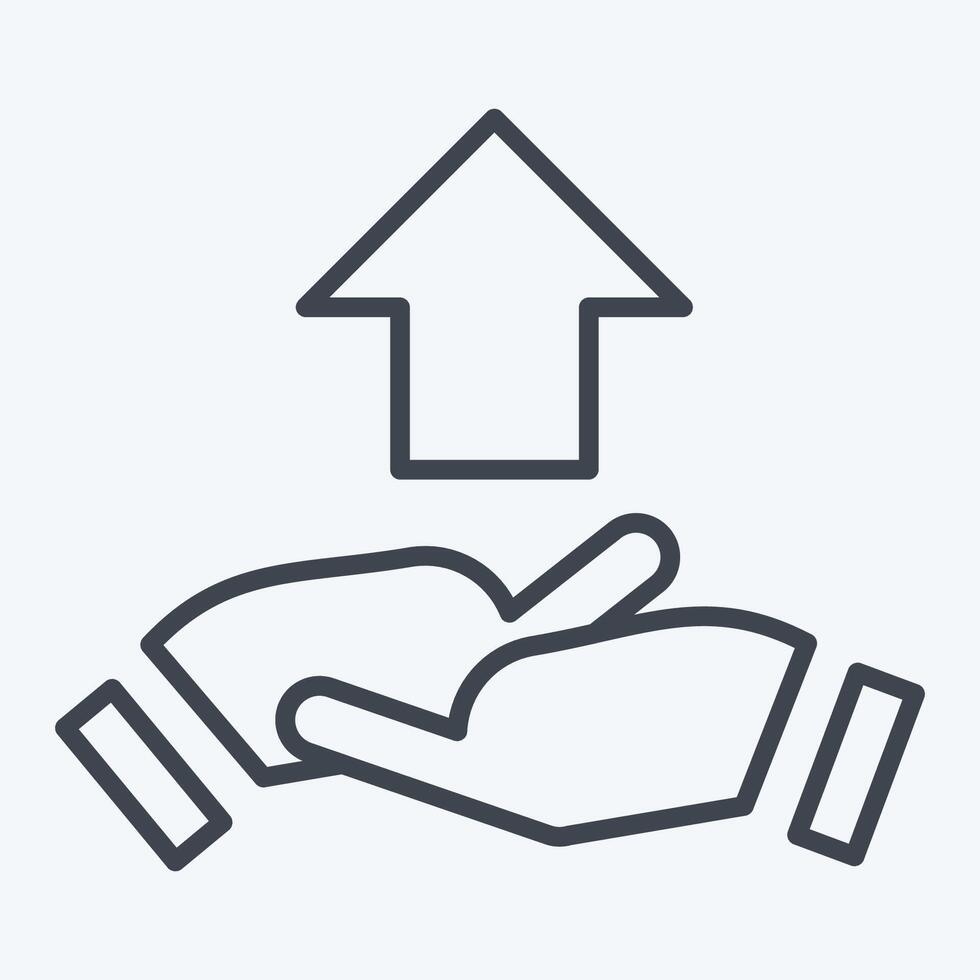 Icon Development Cooperation. related to Development symbol. line style vector