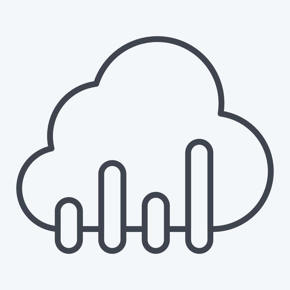 Icon Cloud Development. related to Development symbol. line style vector