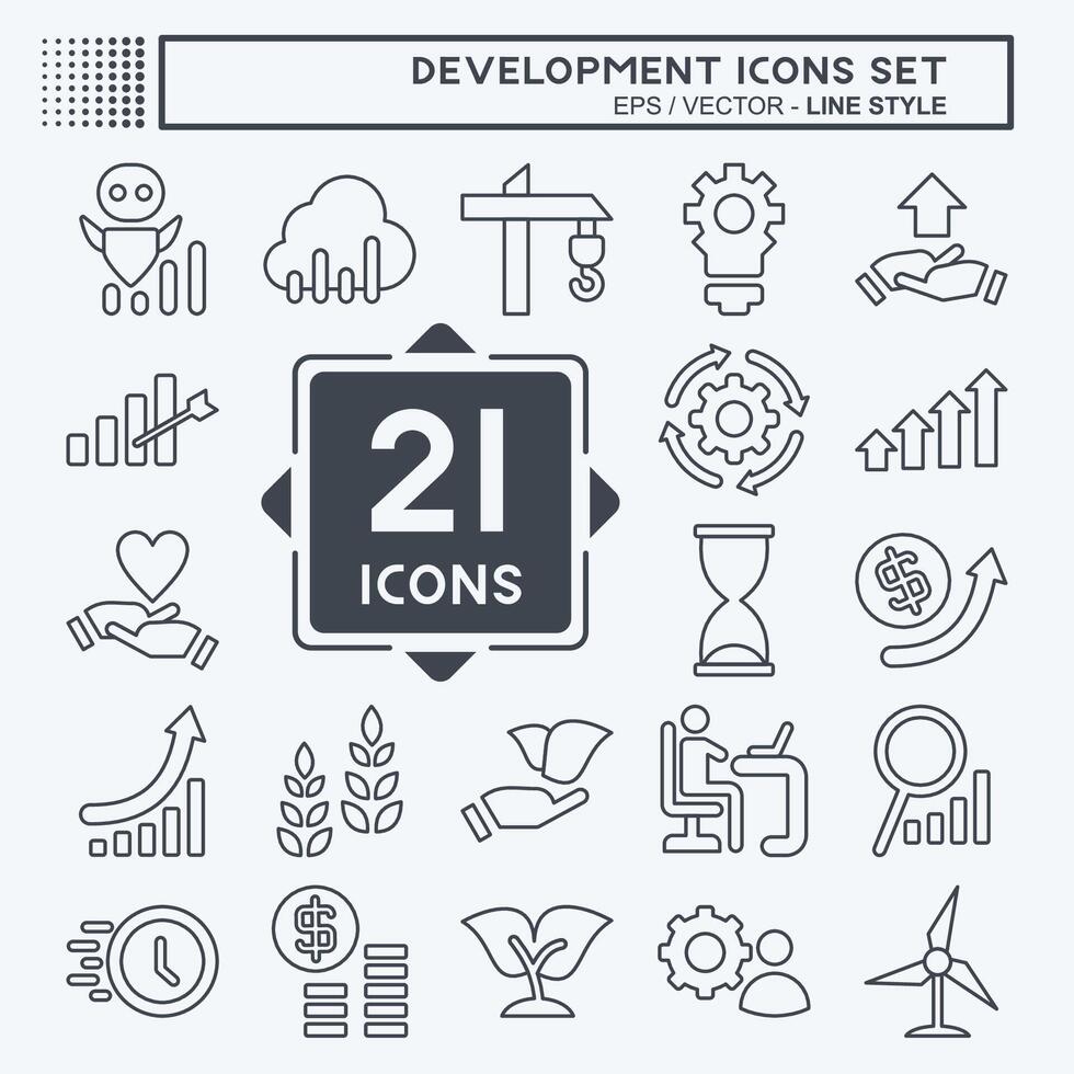 Icon Set Development. related to Education symbol. line style vector