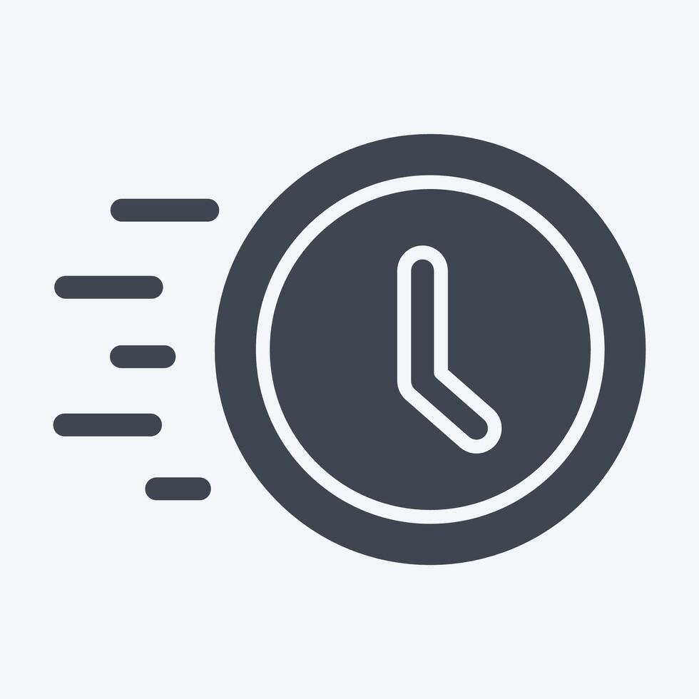 Icon Progress Clock. related to Development symbol. glyph style vector