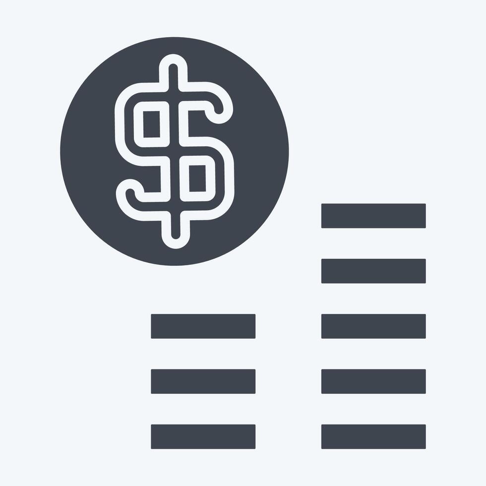 Icon Revenue. related to Development symbol. glyph style vector
