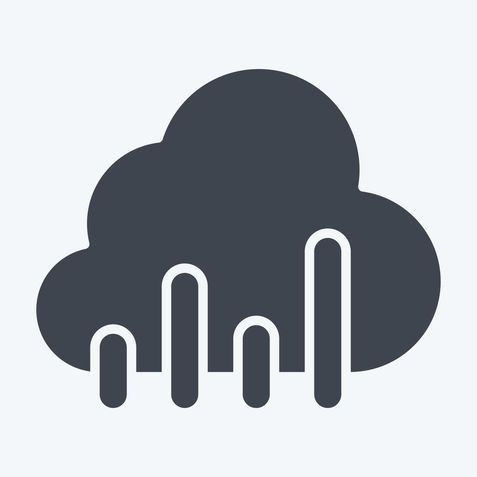 Icon Cloud Development. related to Development symbol. glyph style vector