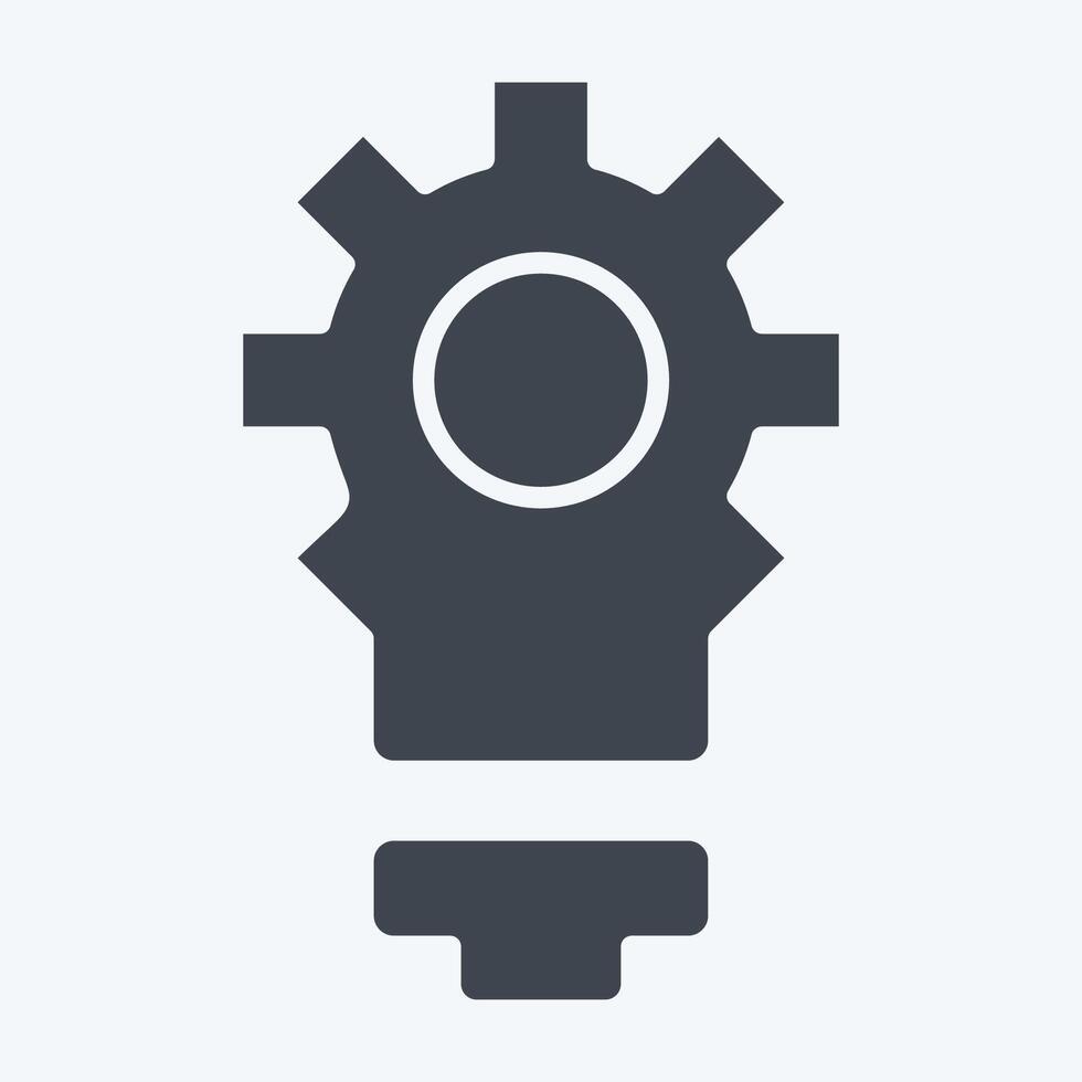 Icon Creative Innovation. related to Development symbol. glyph style vector
