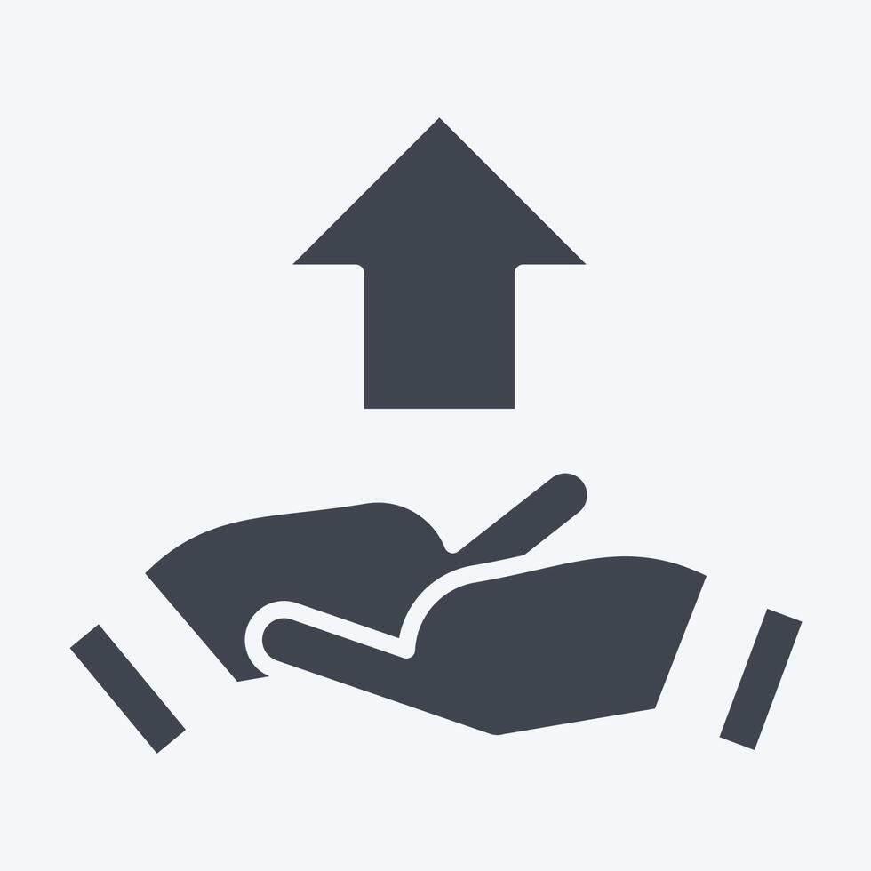 Icon Development Cooperation. related to Development symbol. glyph style vector