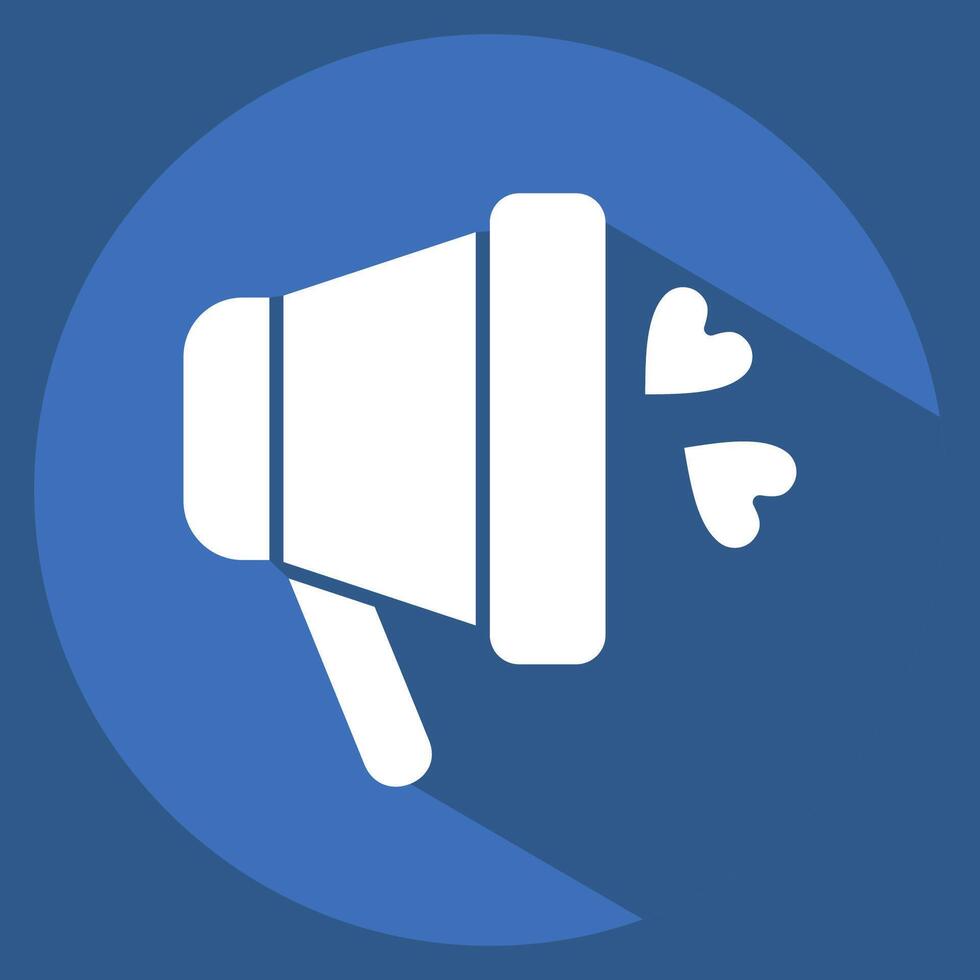 Icon Love Environment. related to World Peace symbol. long shadow style. design editable vector