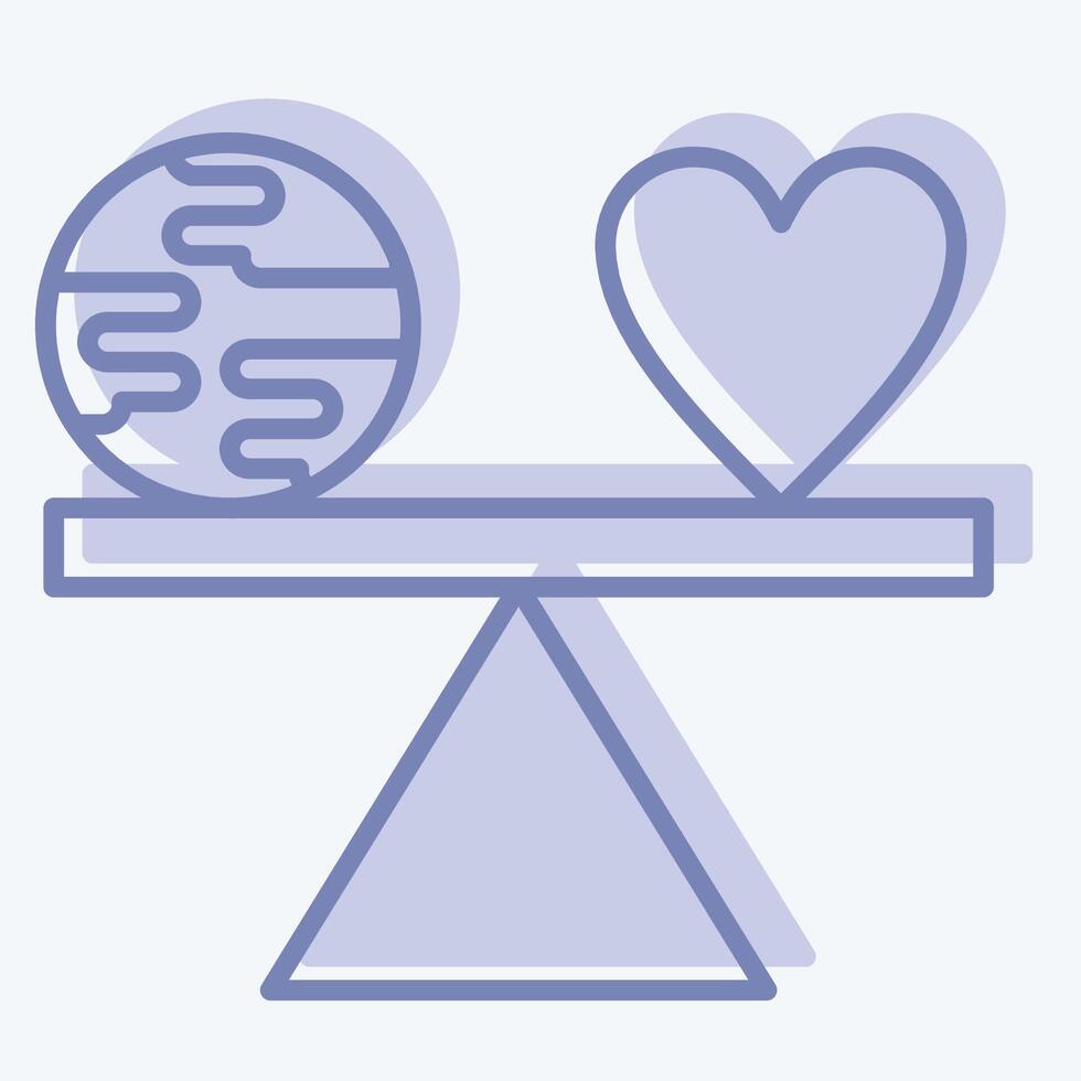 Icon Level. related to World Peace symbol. two tone style. design editable vector