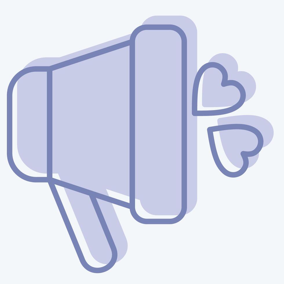 Icon Love Environment. related to World Peace symbol. two tone style. design editable vector