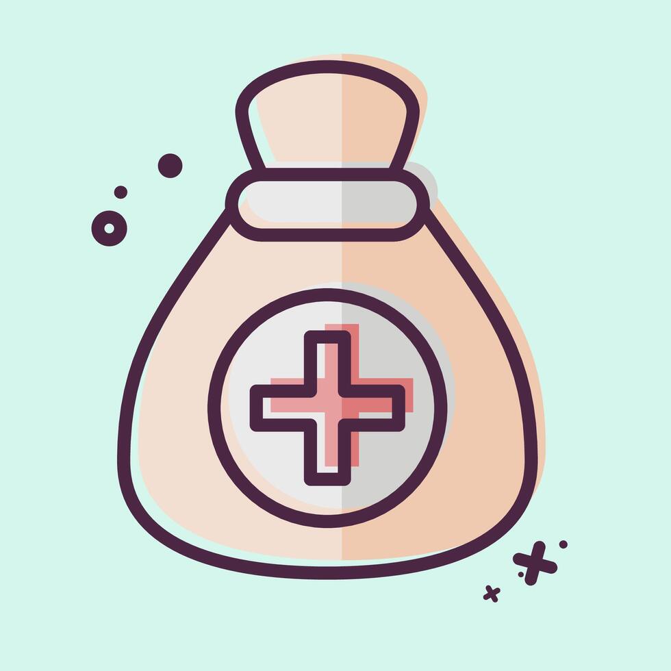 Icon Medical Donation. related to World Peace symbol. MBE style. editable vector