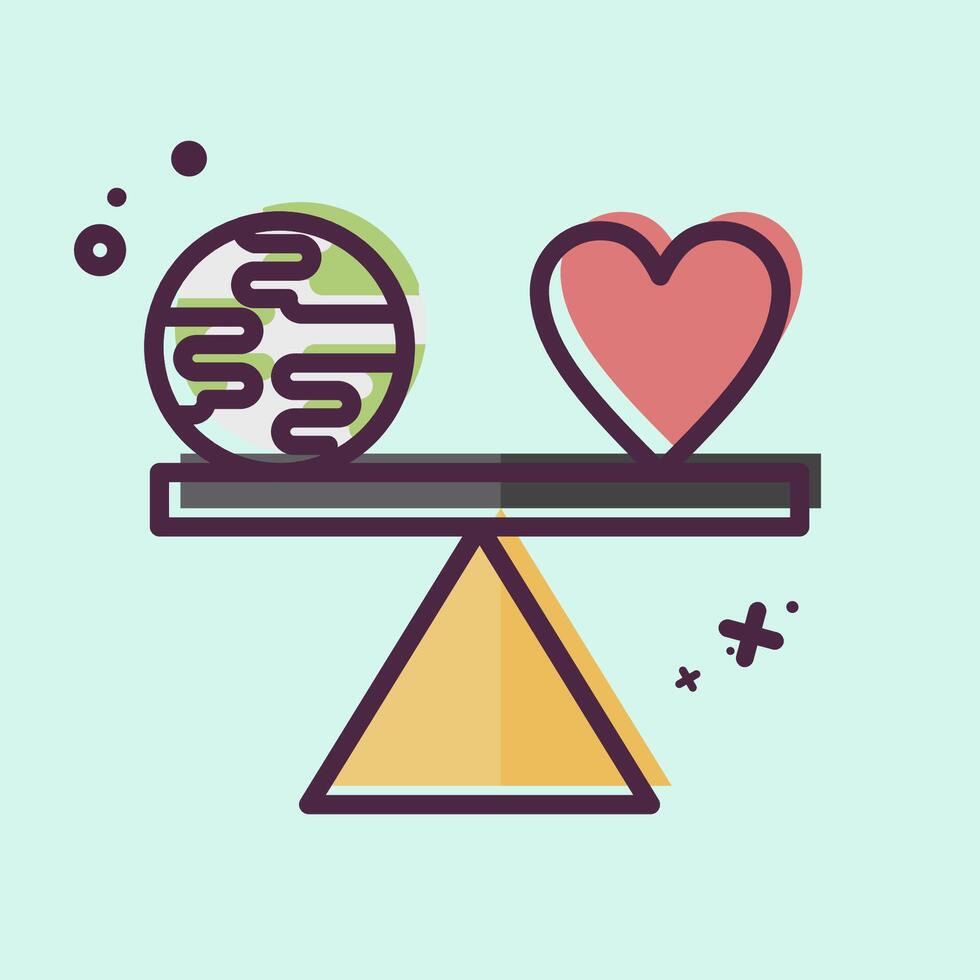 Icon Level. related to World Peace symbol. MBE style. design editable vector