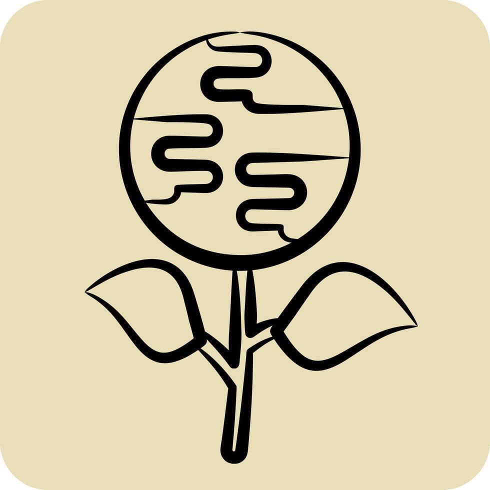 Icon World Peace. related to World Peace symbol. hand drawn style. design editable vector