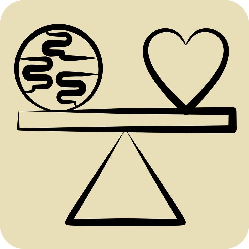 Icon Level. related to World Peace symbol. hand drawn style. design editable vector