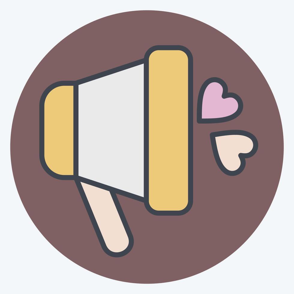 Icon Love Environment. related to World Peace symbol. color mate style. design editable vector