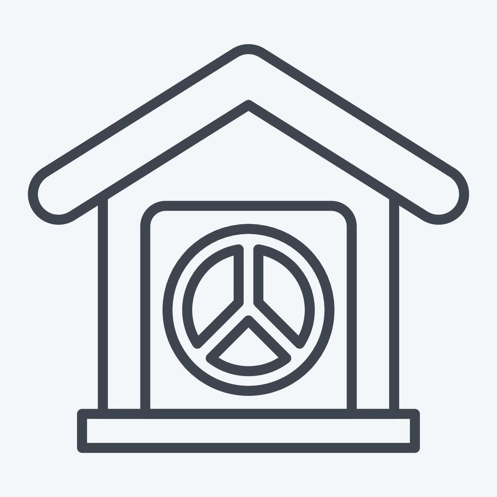 Icon Home. related to World Peace symbol. line style. design editable vector