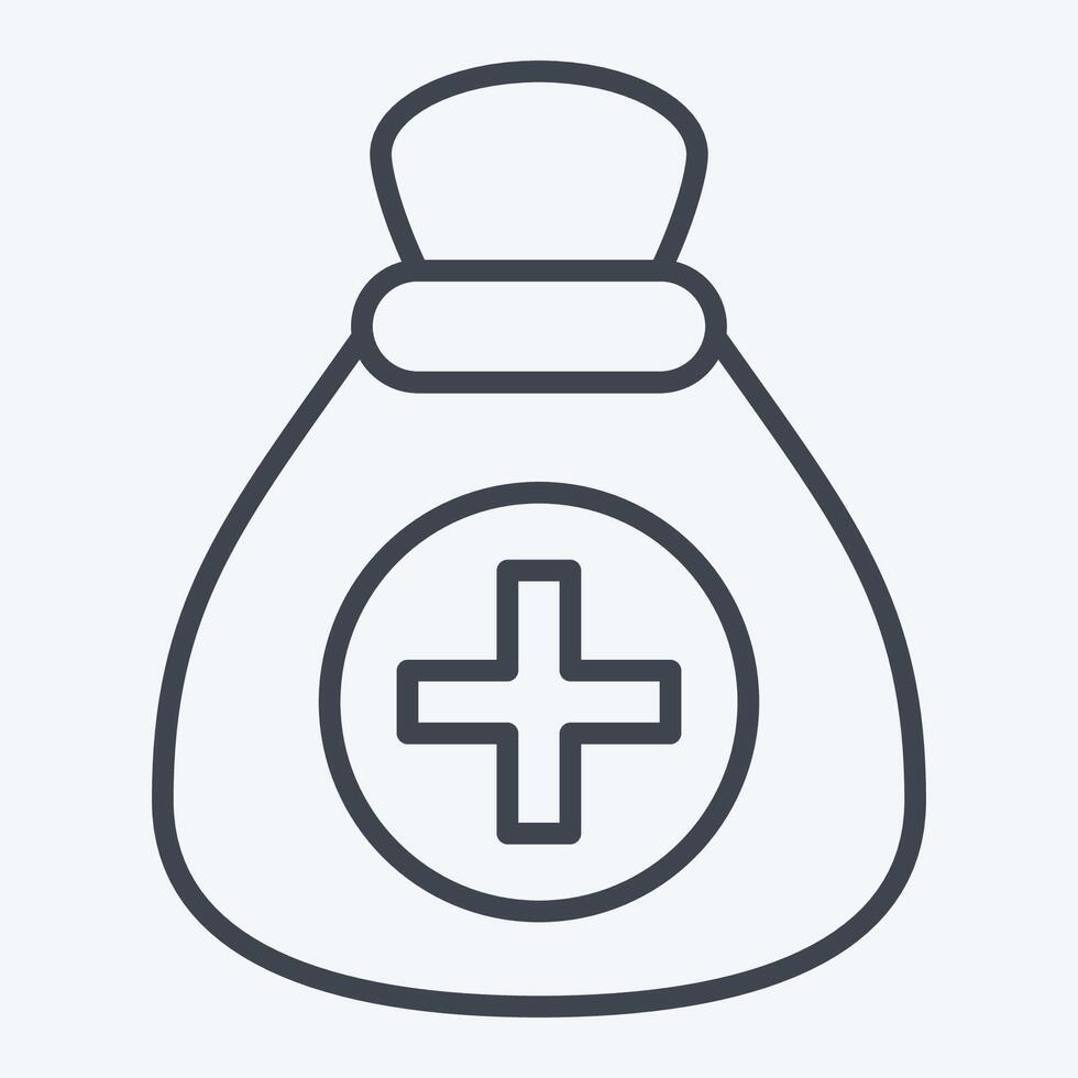Icon Medical Donation. related to World Peace symbol. line style. editable vector