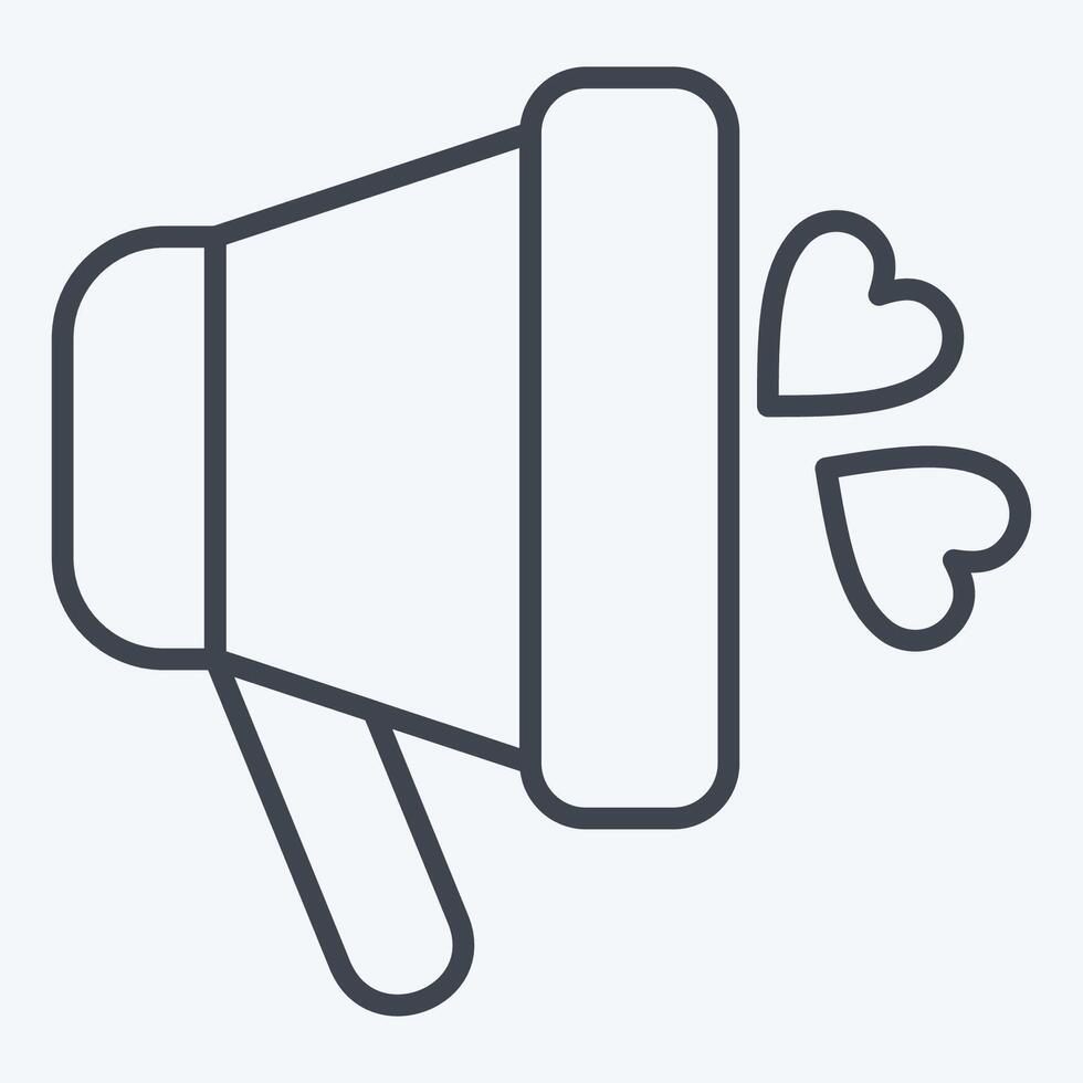 Icon Love Environment. related to World Peace symbol. line style. design editable vector