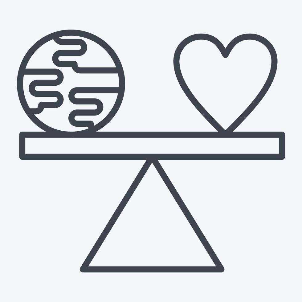 Icon Level. related to World Peace symbol. line style. design editable vector