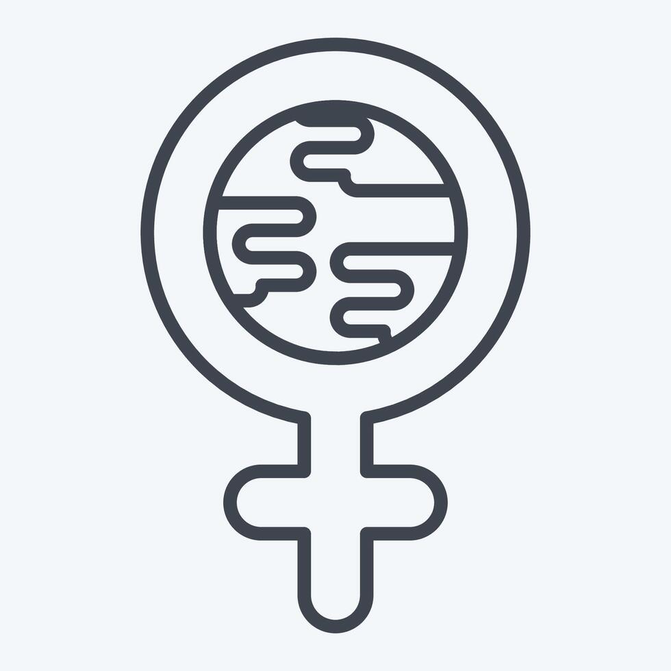 Icon Female. related to World Peace symbol. line style. design editable vector