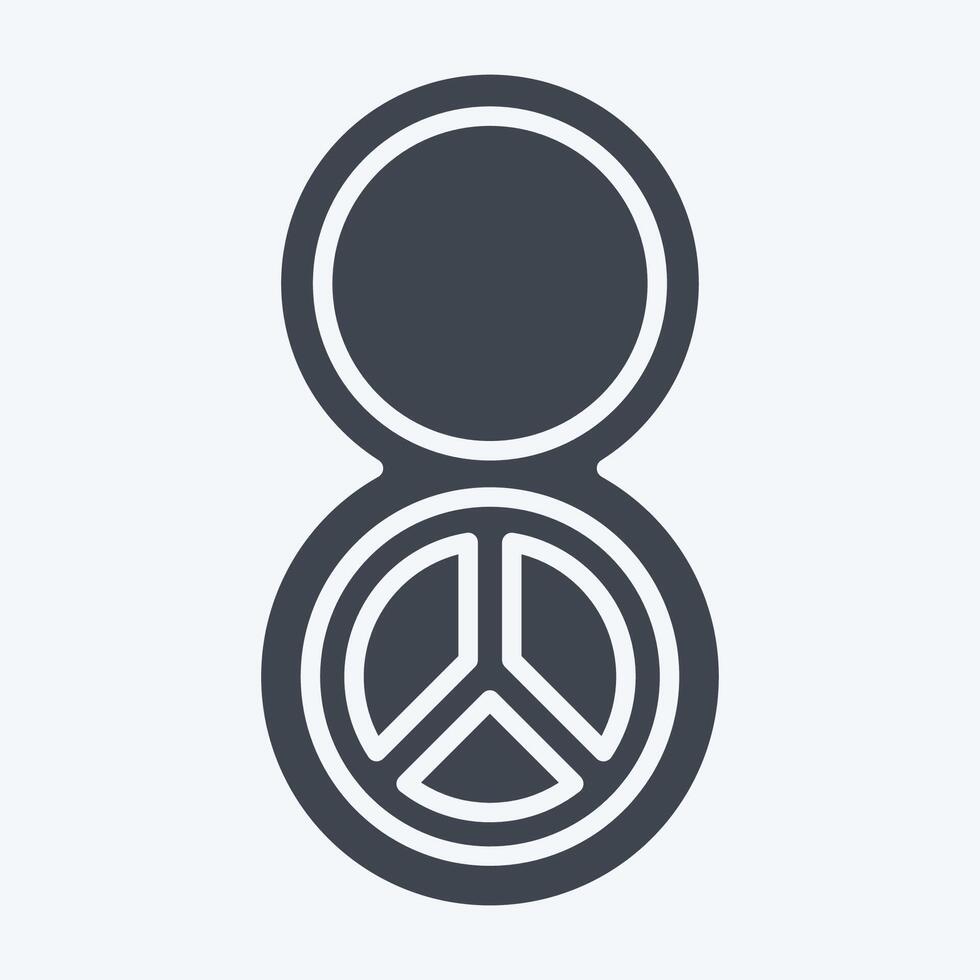 Icon Womens Day. related to World Peace symbol. glyph style. design editable vector