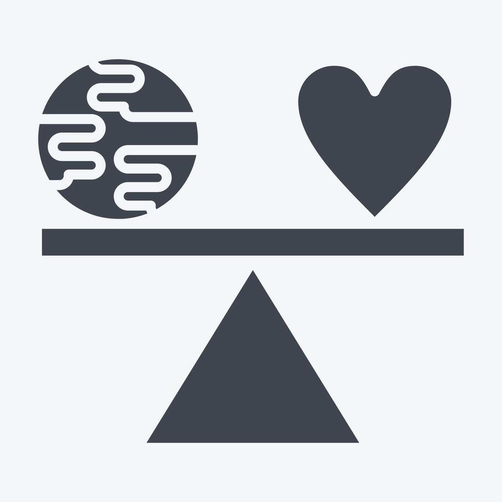 Icon Level. related to World Peace symbol. glyph style. design editable vector