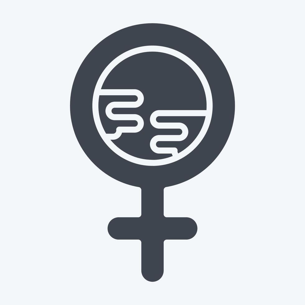 Icon Female. related to World Peace symbol. glyph style. design editable vector