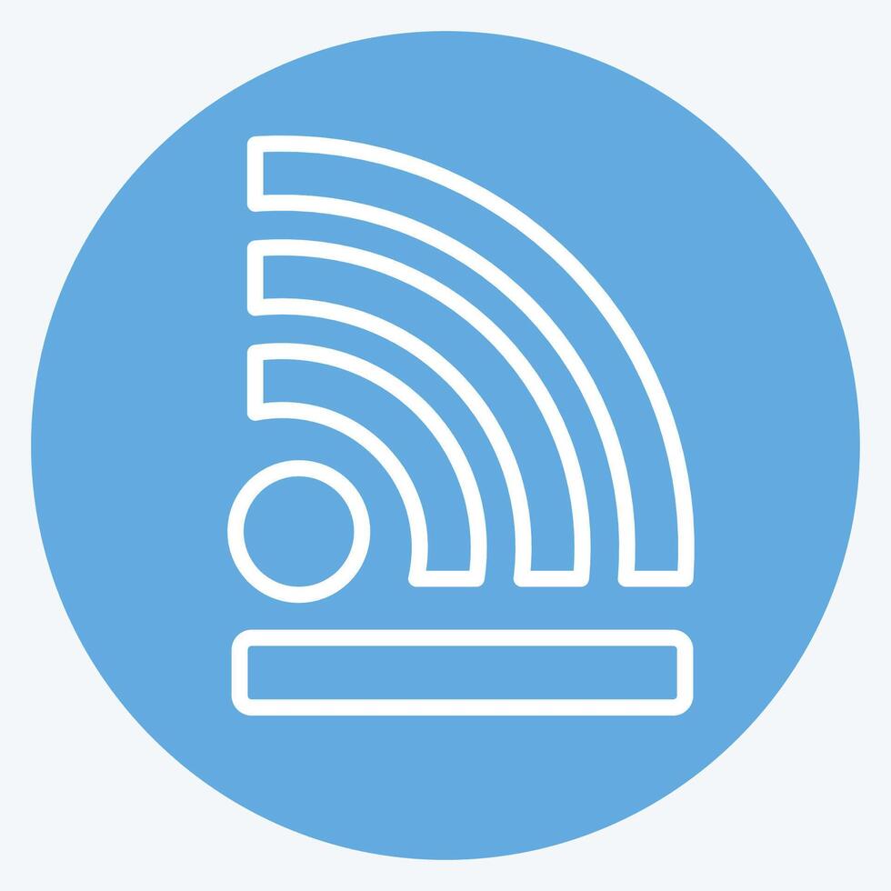 Icon Wireless. related to Wifi symbol. blue eyes style. design editable vector
