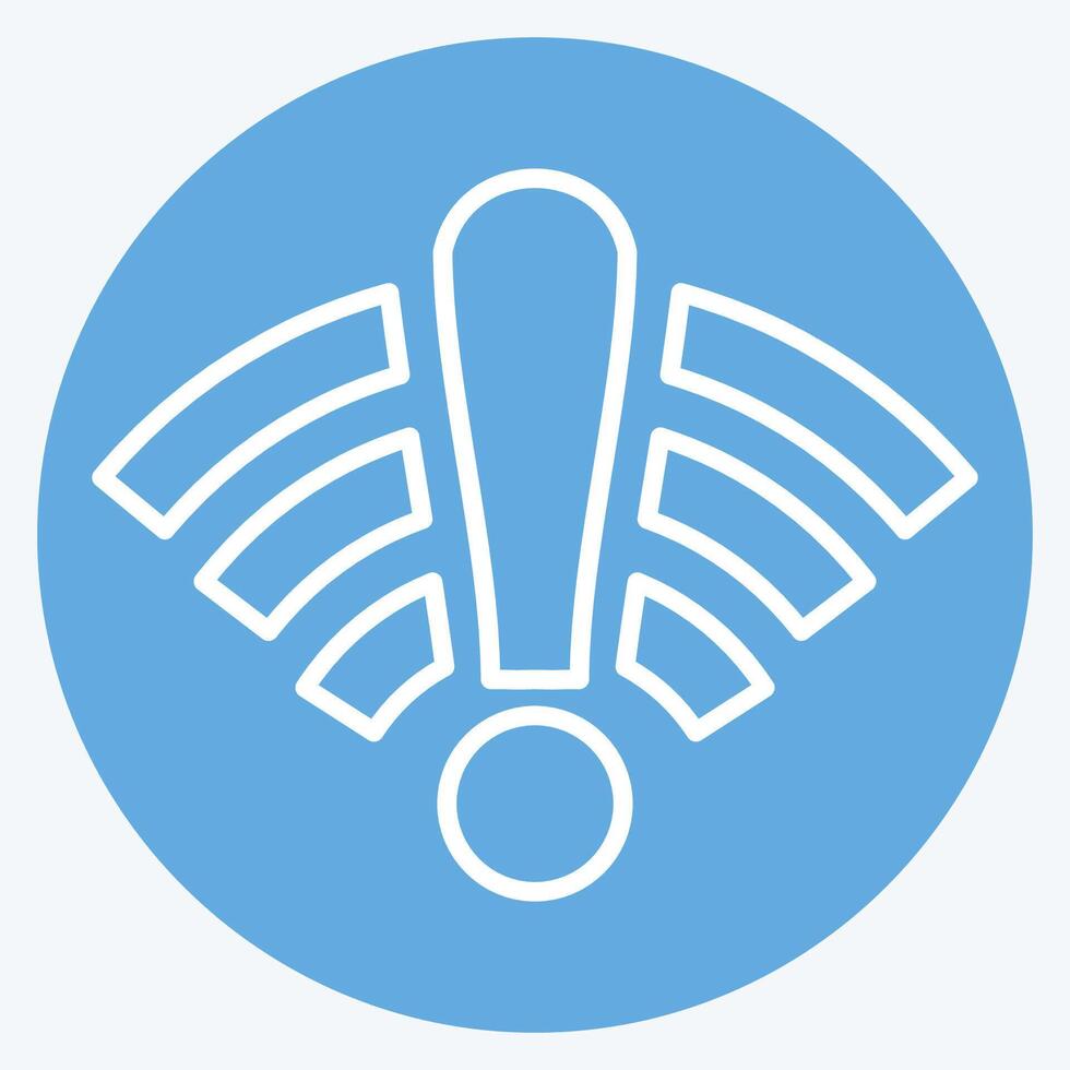 Icon Offline. related to Wifi symbol. blue eyes style. design editable vector