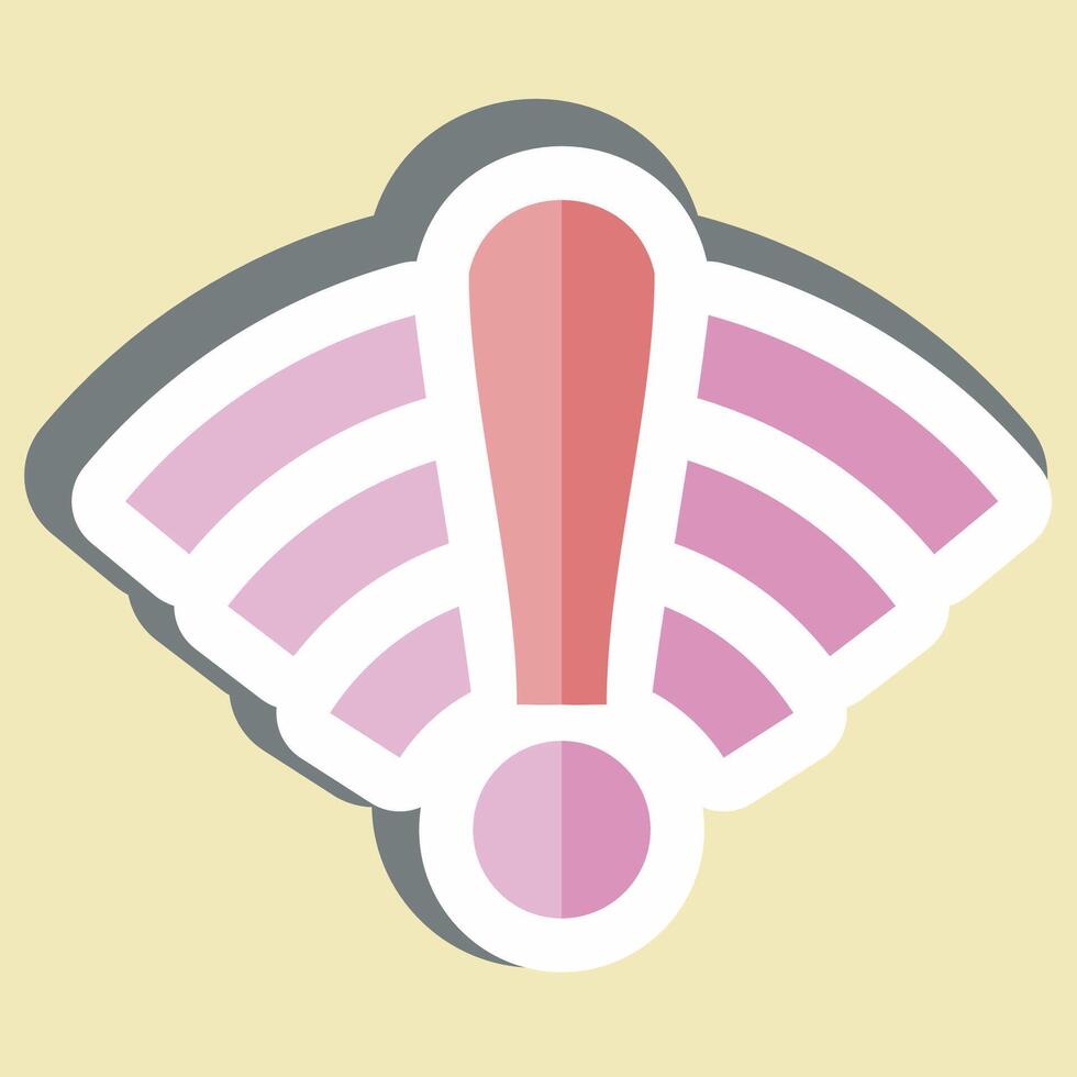 Sticker Offline. related to Wifi symbol. design editable vector