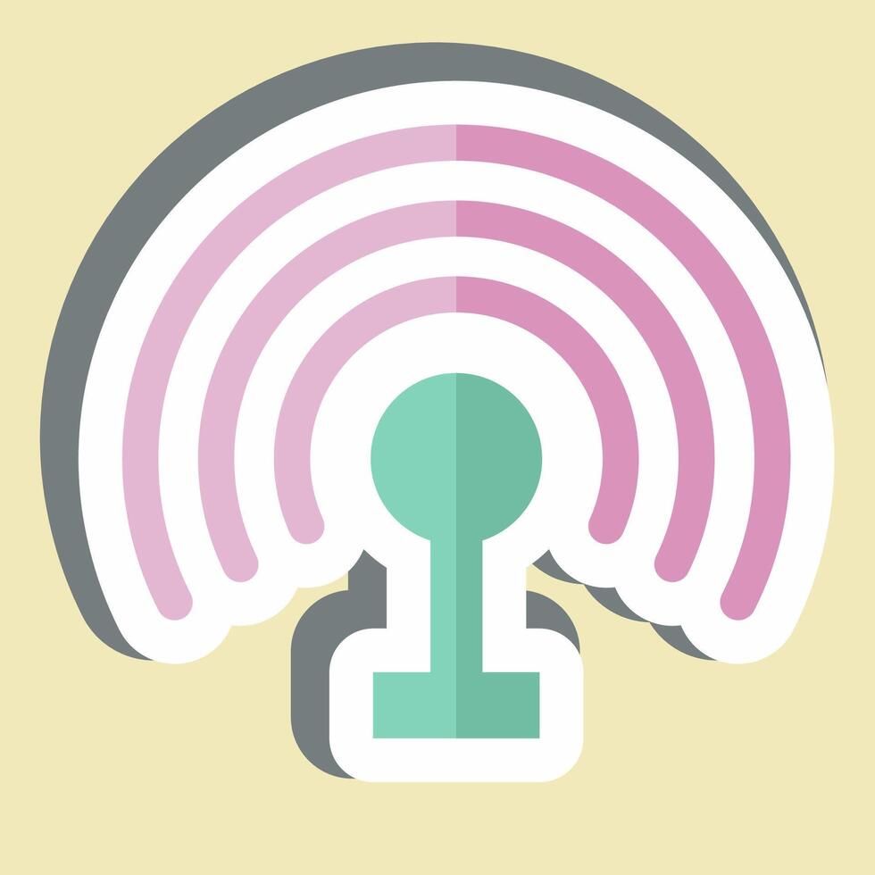 Sticker Hotspot. related to Wifi symbol. design editable vector