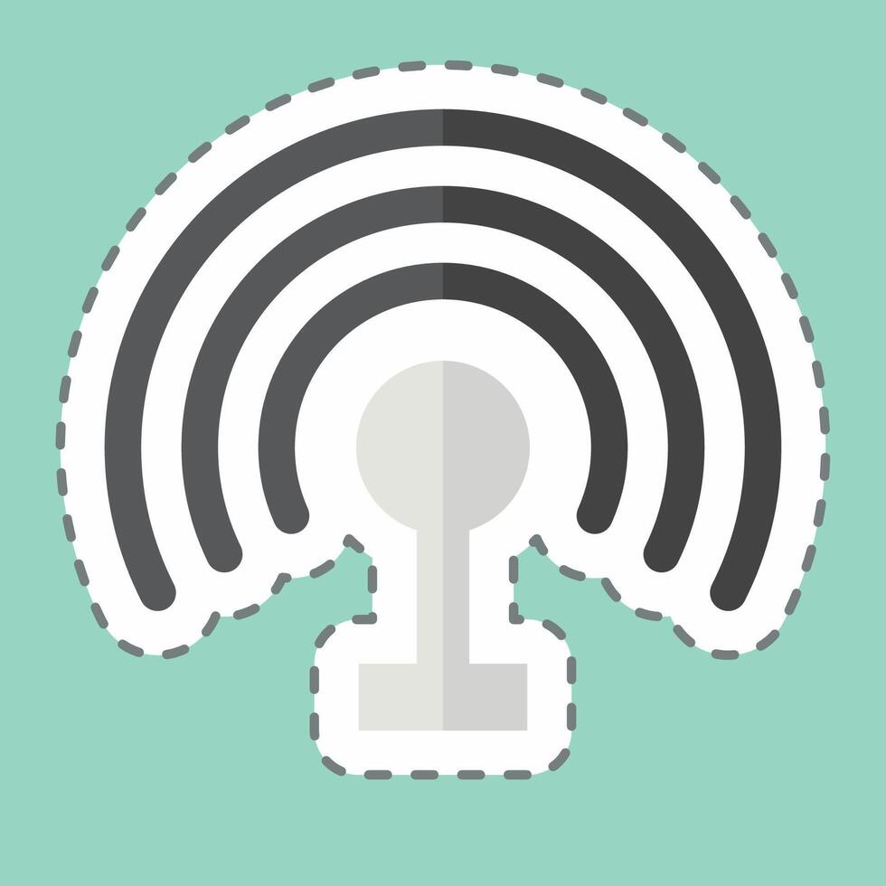 Sticker line cut Hotspot. related to Wifi symbol. design editable vector