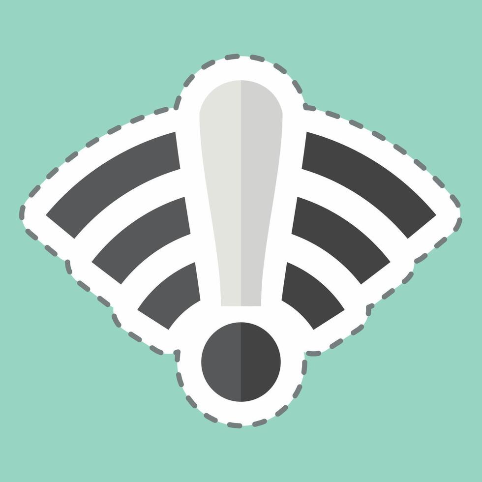 Sticker line cut Offline. related to Wifi symbol. design editable vector