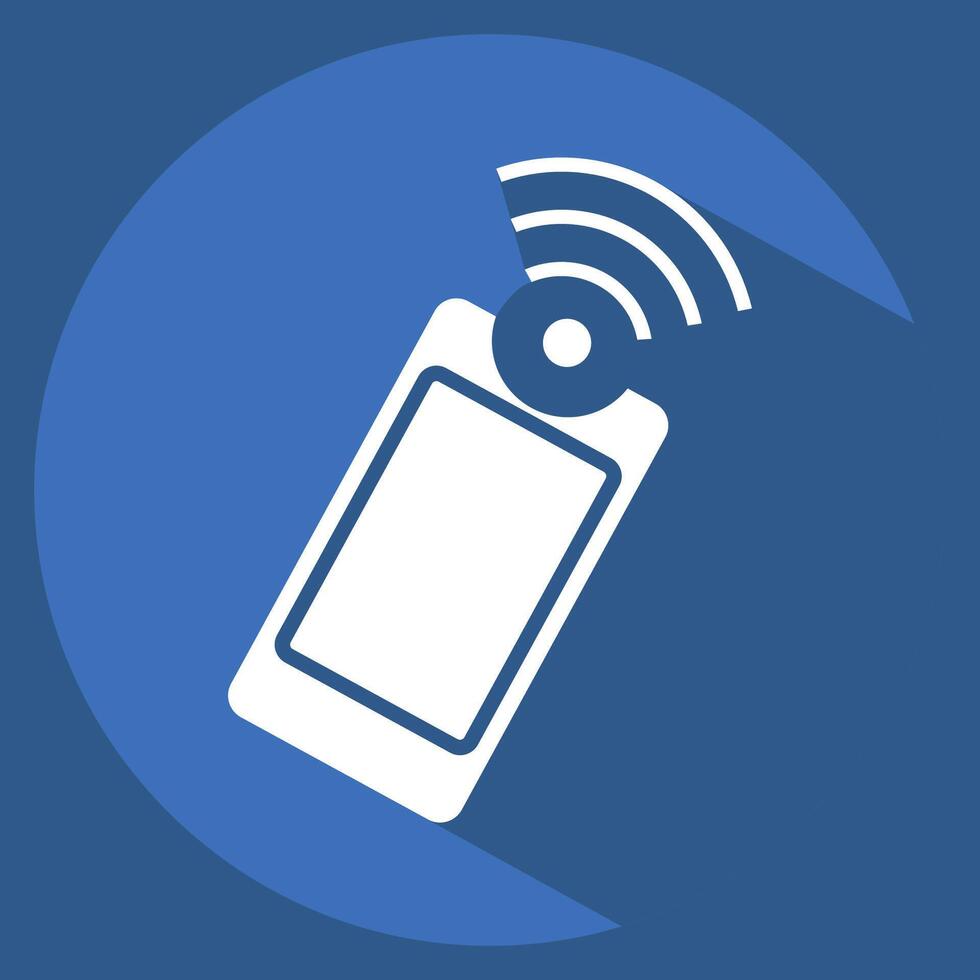 Icon Mobile. related to Wifi symbol. long shadow style. design editable vector