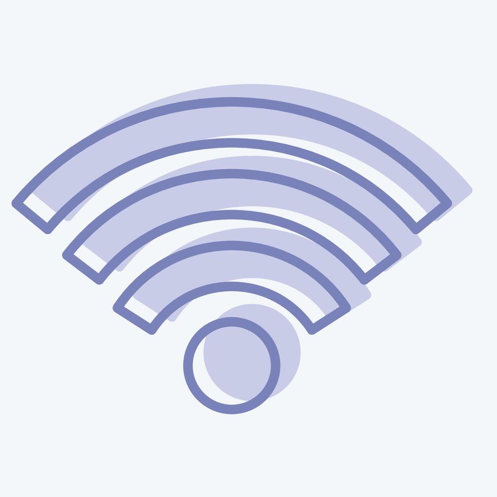Icon Wifi. related to Wifi symbol. two tone style. design editable vector