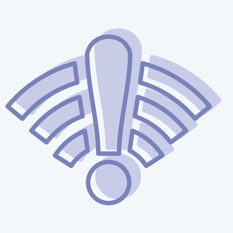 Icon Offline. related to Wifi symbol. two tone style. design editable vector