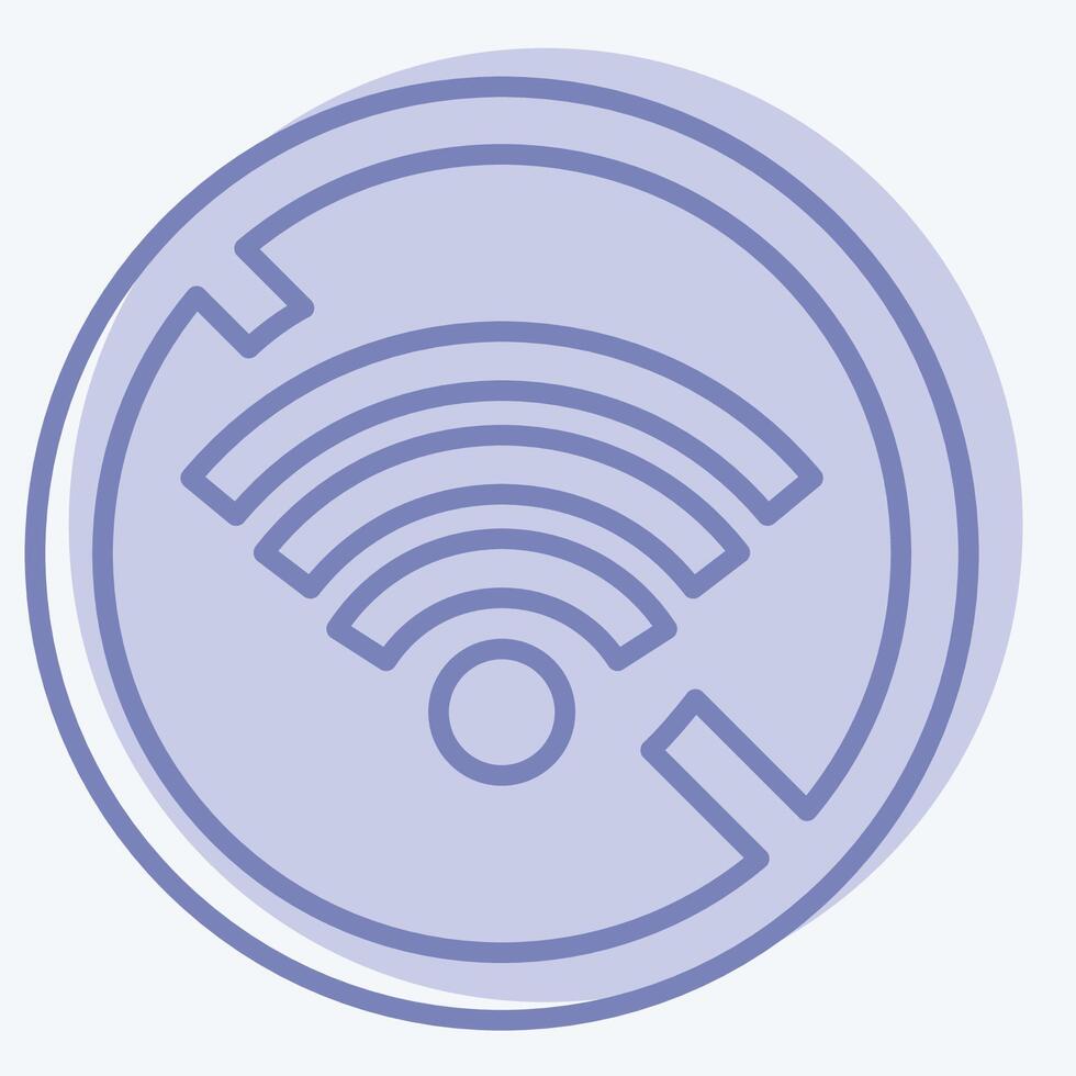 Icon Disconnect. related to Wifi symbol. two tone style. design editable vector