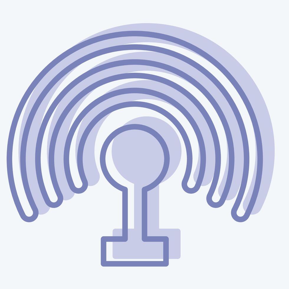 Icon Hotspot. related to Wifi symbol. two tone style. design editable vector
