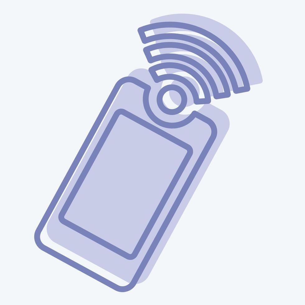 Icon Mobile. related to Wifi symbol. two tone style. design editable vector