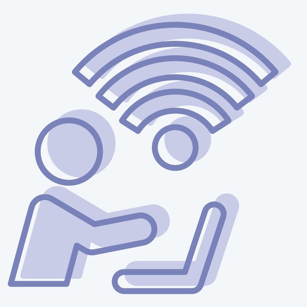 Icon Connectivity. related to Wifi symbol. two tone style. design editable vector