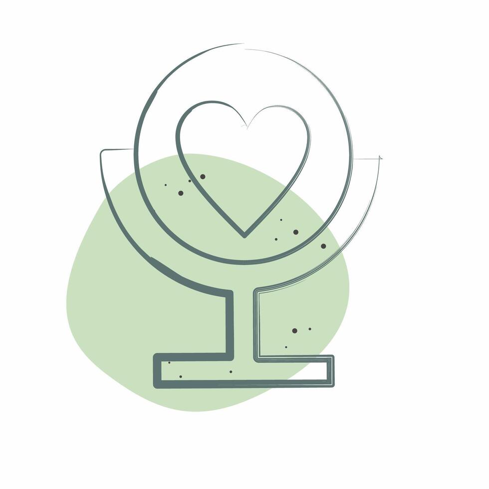Icon Self Esteem. related to Cosmetology symbol. Color Spot Style. design editable vector