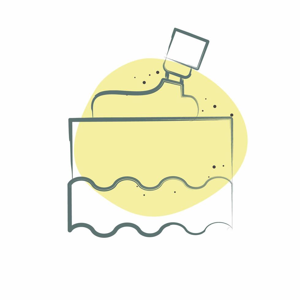 Icon Lotion. related to Cosmetology symbol. Color Spot Style. design editable vector