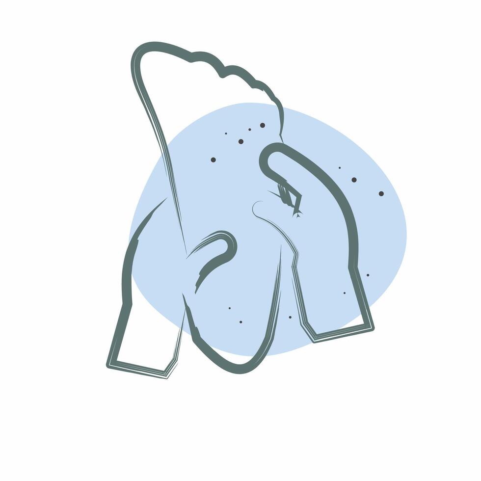 Icon Foot Massage. related to Cosmetology symbol. Color Spot Style. design editable vector