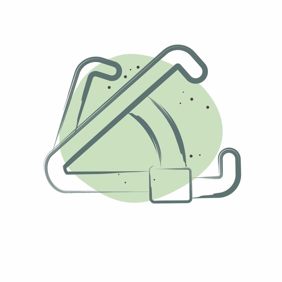 Icon Caliper. related to Cosmetology symbol. Color Spot Style. design editable vector