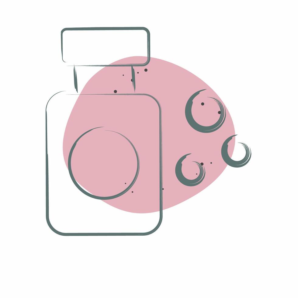 Icon Cosmetic Drug. related to Cosmetology symbol. Color Spot Style. design editable vector