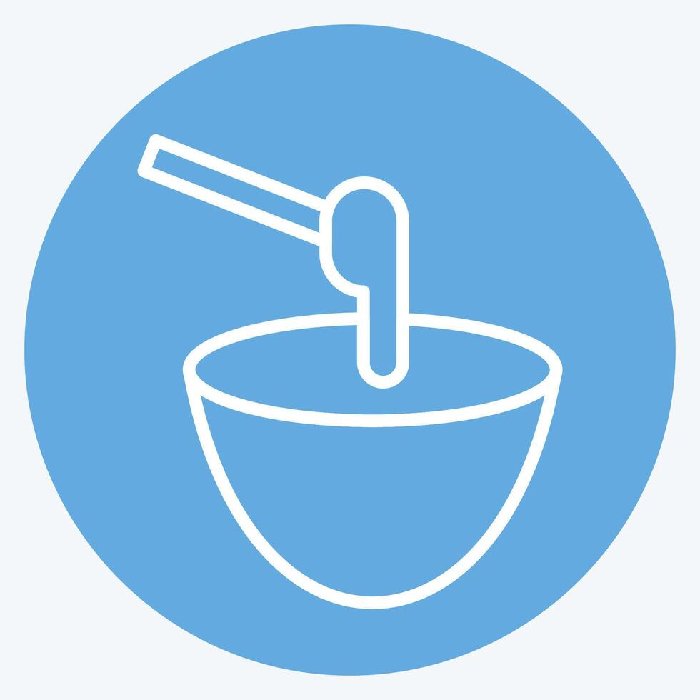 Icon Sugaring. related to Cosmetology symbol. blue eyes style. design editable vector