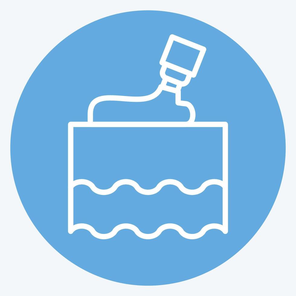 Icon Lotion. related to Cosmetology symbol. blue eyes style. design editable vector