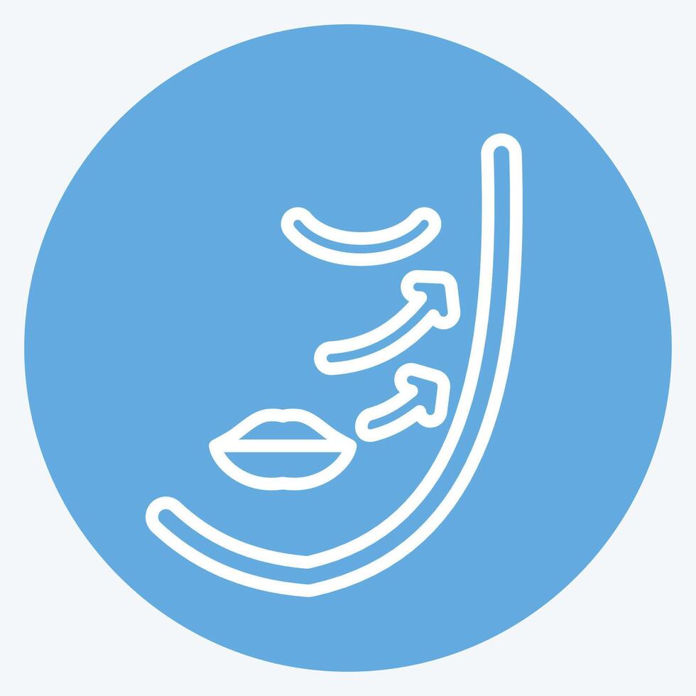 Icon Mesothreads. related to Cosmetology symbol. blue eyes style. design editable vector