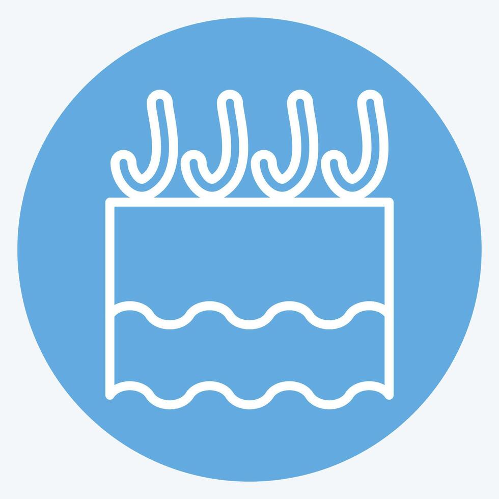 Icon Craked Skin. related to Cosmetology symbol. blue eyes style. design editable vector