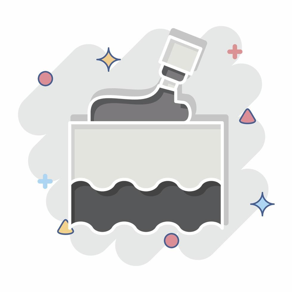 Icon Lotion. related to Cosmetology symbol. comic style. design editable vector
