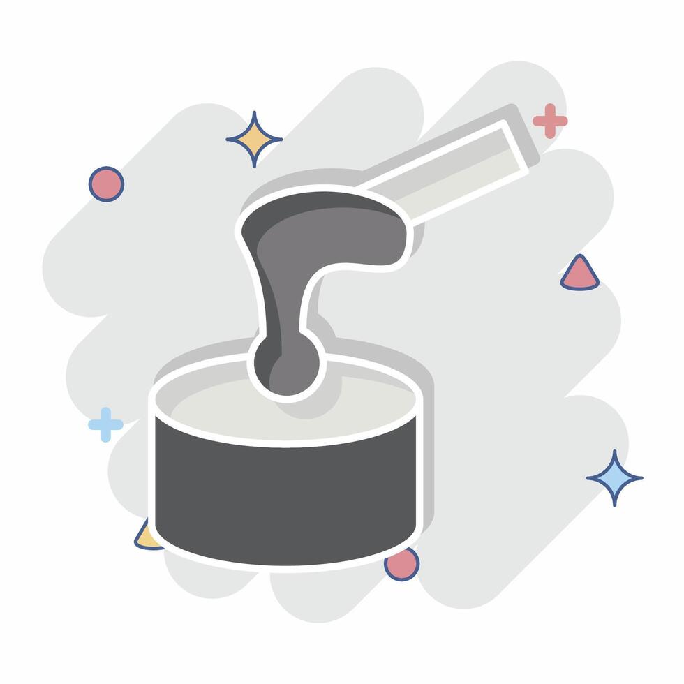 Icon Waxing. related to Cosmetology symbol. comic style. design editable vector