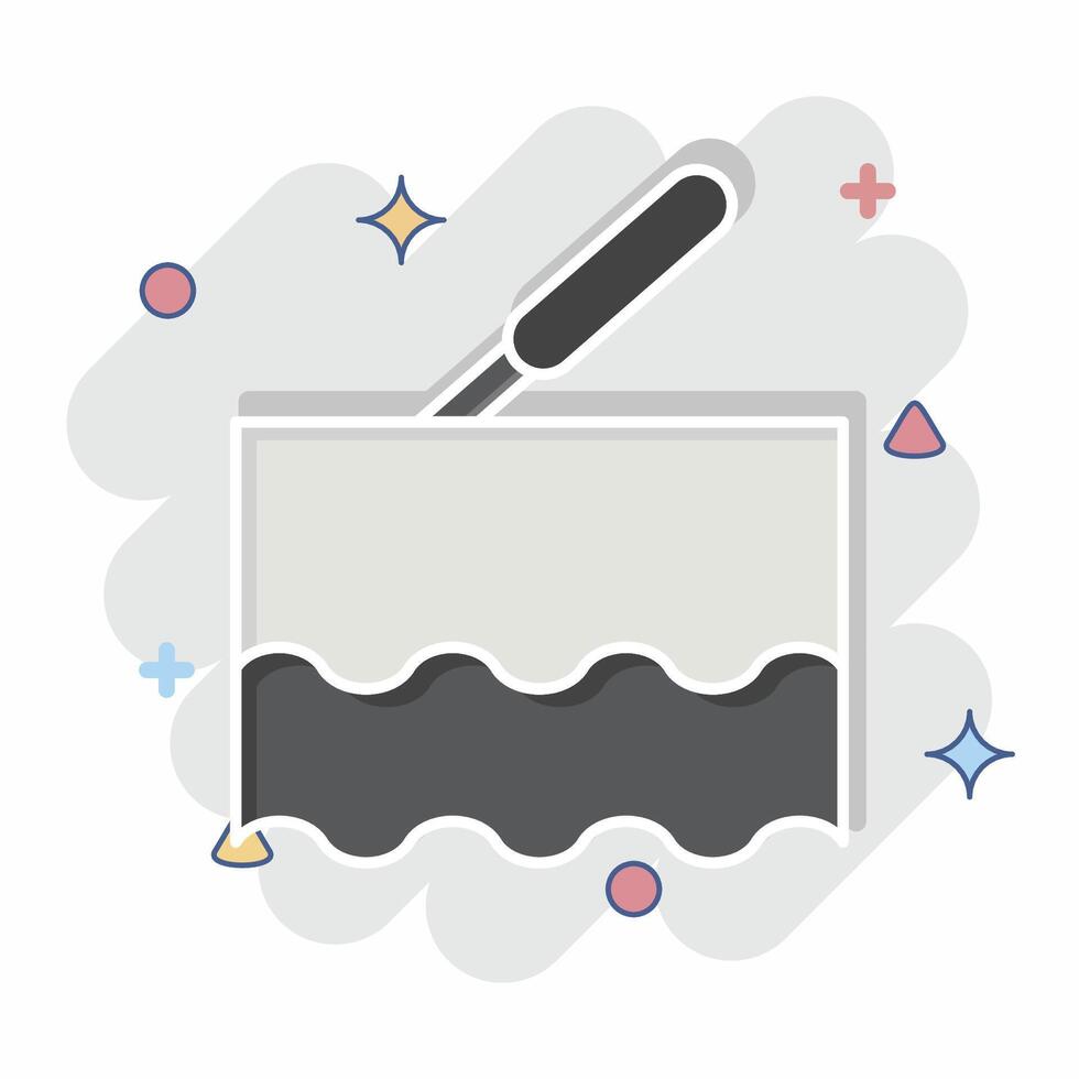 Icon Laser. related to Cosmetology symbol. comic style. design editable vector
